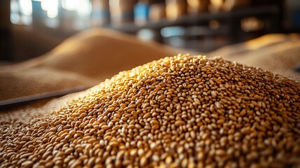 Golden Wheat Grains: A Bountiful Harvest