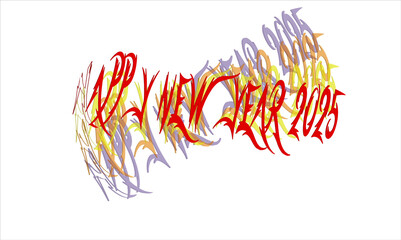 Happy New Year. Lettering text for Happy New Year