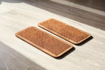 Sadhu boards on wooden floor