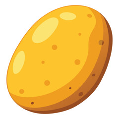 potato on white background