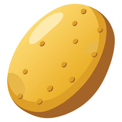 potato on white background