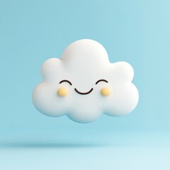 Joyful cloud character whimsical setting digital illustration bright environment playful viewpoint cheerful concept
