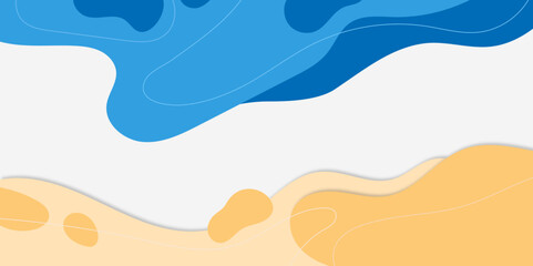 Abstract hand drawing doodles template design of minimal color style template Overlapping artwork wavy cover background.