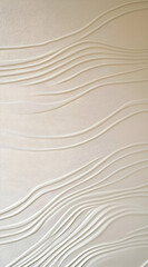 Obraz premium A textured wall design featuring flowing lines in a neutral color palette.