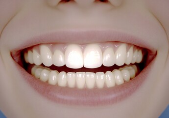 Obraz premium Closeup of Perfect White Teeth and Smile