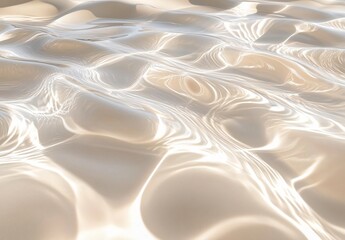 Obraz premium Abstract Beige Liquid Flowing Waves Background Texture