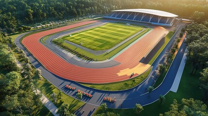 Where Champions Are Made: A Panoramic View of the Vibrant Stadium