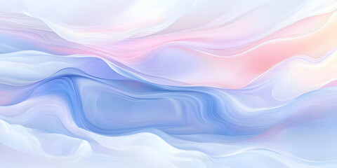 Obraz premium Soft pastel abstract waves create a serene and calming visual experience.