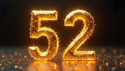 Golden Number 52: A Sparkling Celebration