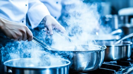Couple joyfully preparing meal together in contemporary kitchen, symbolizing teamwork and shared moments in a harmonious home environment