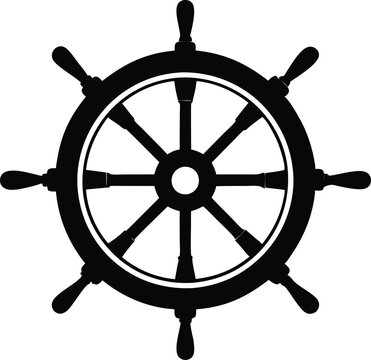 recommend clip art: Ship steering silhouette, Steering wheel icon