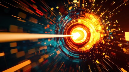 Obraz premium Dynamic Motion of Light and Color in a Futuristic Background Effect