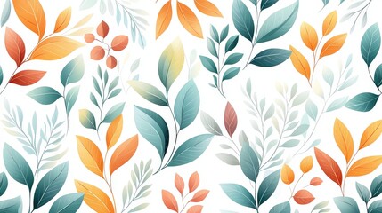 Fototapeta premium Contemporary botanical art showcasing linear foliage drawings intertwined with soft abstract shapes, emphasizing simplicity and elegance, isolated on a white backdrop