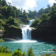 Fototapeta premium waterfall in the jungle