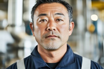 Obraz premium 工場で働く男性のポートレート