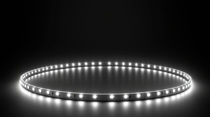 Circular LED Strip Light on Dark Background