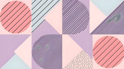 A Gentle Blend of Geometric Shapes and Bold Patterns