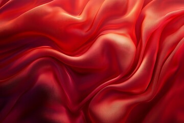 Obraz premium Abstract Draped Red Fabric Texture Background.