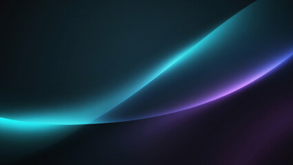 Elegant flowing light curves from turquoise to purple on dark background