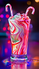 Neon Christmas Cocktail - Festive Holiday Cheer
