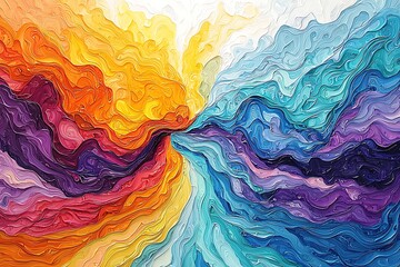 Abstract Swirling Colorful Paint Texture Background.