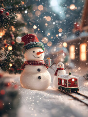 Whimsical Christmas Scene