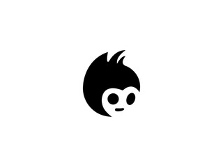 Cute monkey logo Design Vector
