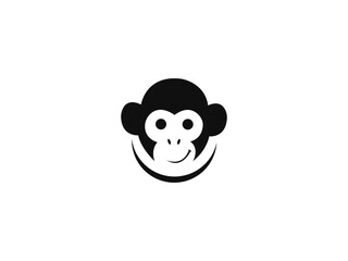 Cute monkey logo Design Vector
