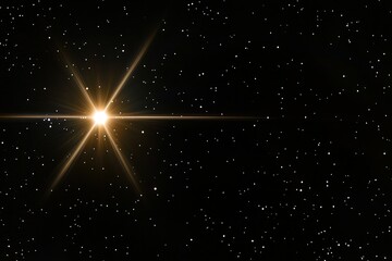 bright star in distance surrounded by deep black space