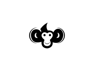 Cute monkey logo Design Vector
