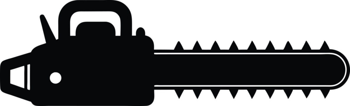 recommend clip art: Chainsaw silhouette vector,  Lumberjack icon, Chainsaw black icon vector illustration