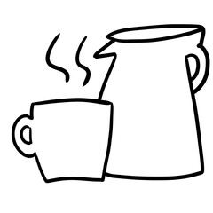 cup of coffee with milk