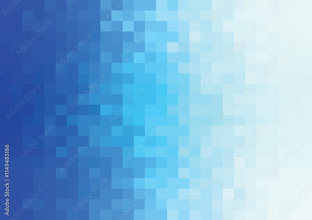 Fototapete abstract minimal pixel background in shade of blue vector template for banner presentation slide