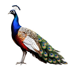 Obraz premium peacock isolated on white