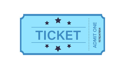 Retro , Vintage cinema ticket.