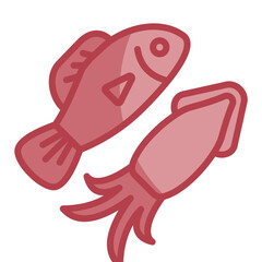 Seafood Icon Element For Design