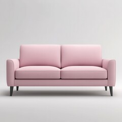 Fototapeta premium Stylish Pink Sofa for Modern Living Room Interior Design