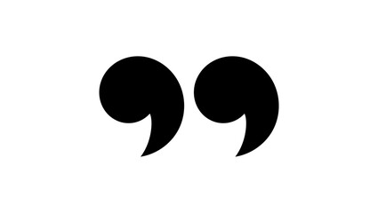 Obraz premium quote marks symbol, black isolated