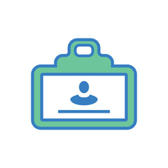  high quality modern name tag color icon  with minimalist design for digital and print projects