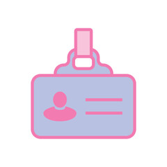  high quality modern name tag color icon  with minimalist design for digital and print projects