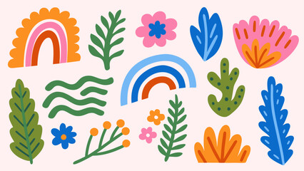 Nature-Inspired Jungle Leaves and Blooms