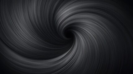 Fototapeta premium Mesmerizing black abstract background with intricate spiral pattern design