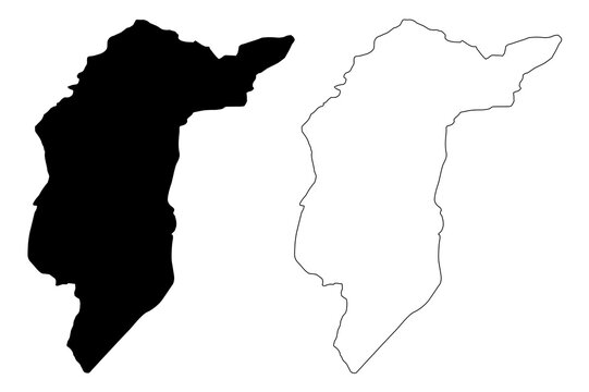 Central Darfur state (Republic of the Sudan, North Sudan) map vector illustration, scribble sketch Central Darfur map