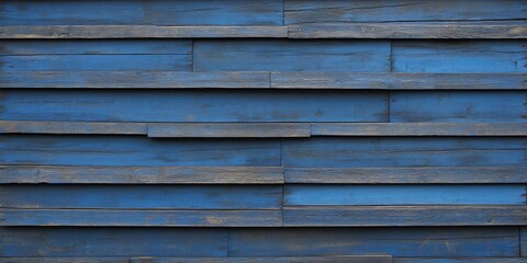 Obraz premium Rustic Blue Wood Planks Wall Texture Background