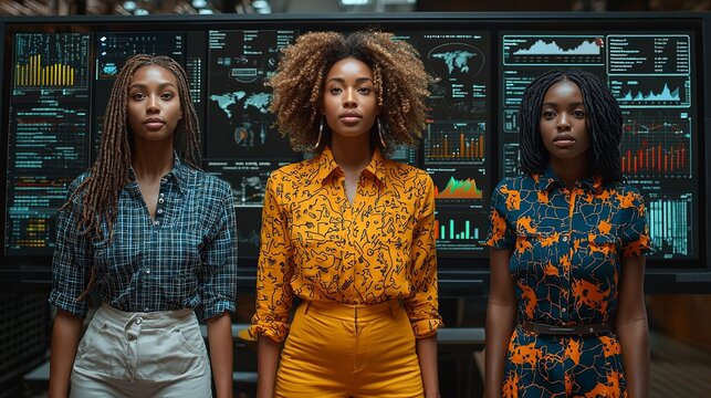 Diverse Team Strategizing with Business Data Visuals - Powered by Adobe