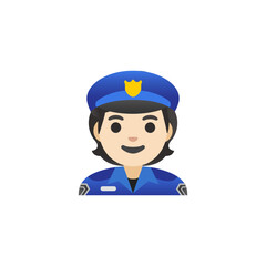 Fototapeta premium Police Officer Emoji (Female) 
