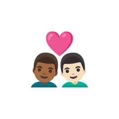 Two Men in Love Emoji
