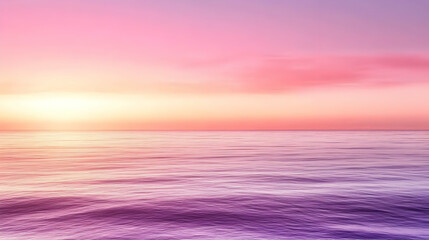 Obraz premium Pink Purple Ocean Sunset Background Illustration