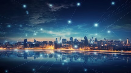 5G, 6G, Big data wireless network, high speed internet, cloud computing or connect diagram technology, Data storage, service, synchronize, online, financial, Connectivity global, smart city, Gen AI