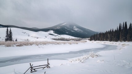 Fototapeta premium snow covered mountains